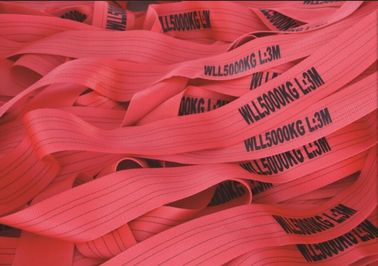 কেনা WLL 5T 150mm লাল পলিয়েস্টার কার্গো Webbing EN1492-1 উচ্চ ব্রেকিং শক্তি online manufacture