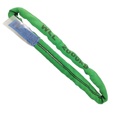 কেনা সবুজ লিফট সব পলিস্টার স্লিংস, 2 টন লিফটিং স্ট্র্যাপস প্রশস্ত ভারবহন পৃষ্ঠ online manufacture