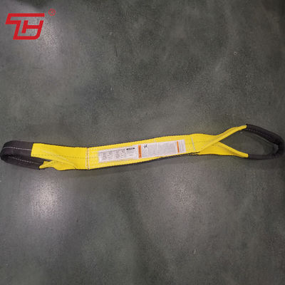 কেনা 9800 # / ইঞ্চি 2Ply কালো প্রান্ত উভয় পক্ষের উপর চিকিত্সা পলিস্টার ওয়েব স্লিং Twisted চোখ ব্যবহার করা সহজ online manufacture